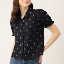 DressBerry Ikat Print Shirt Style Top-image-64