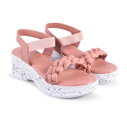 JM Looks Braided Open Toe Wedges With Backstrap image 2