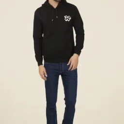 Weardo Black Printed Hooded Sweatshirt-picture-7