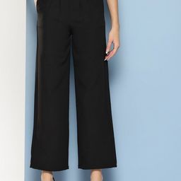 BAESD Girls Solid Wide Leg Cotton Pleated Trousers-image-73