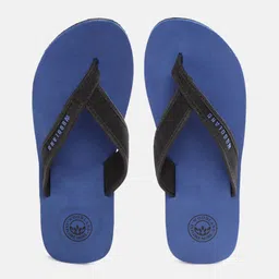 Woodland Men Blue & Black Solid Thong Flip-Flops-picture-16
