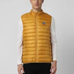Peter England Casuals Yellow Regular Fit Quilted Jacket-image-47