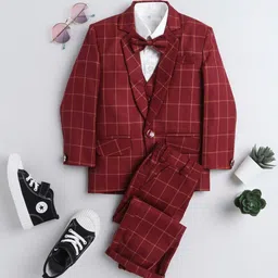 Jeetethnics Infants Boys Single-Breasted Four-Piece Suit-image-28