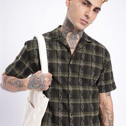 glitchez Checked Relaxed Fit Shirt-image-22
