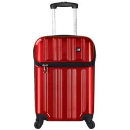 Nasher Miles New York 4 Wheel 56 cm/22" ABS & PC Hard Sided Cabin Luggage - Trolley Bag (Red)-46