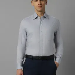 Louis Philippe Grey Cotton Regular Fit Shirt-picture-36