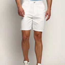 SHOWOFF White Slim Fit Shorts-image-14