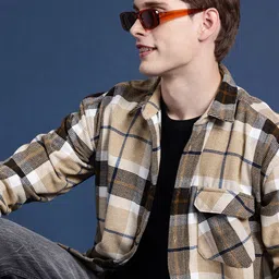 Mast & Harbour Men Checked Oversized Casual Shirt-picture-2