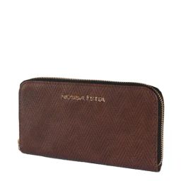 Rossa l'Vita Unber brown Textured Zip Around Wallet for Women-37