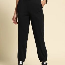 Van Heusen Black Mid Rise Sports Joggers-image-55
