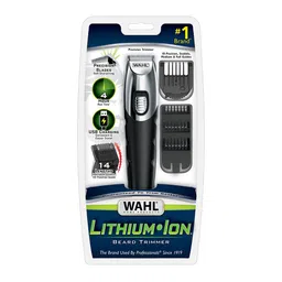 WAHL Lithium Ion Beard Trimmer With 4 Hours Runtime & Precision Blades - Black image 3