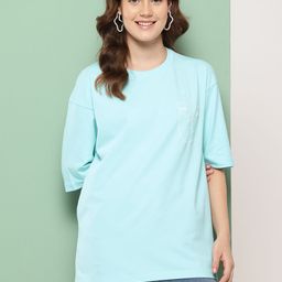 FEVER HUNT Printed Drop-Shoulder Sleeves Oversized T-shirt-image-88