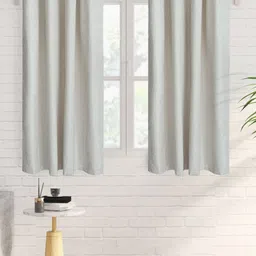 Home Centre Arbor Off White 2 Pieces Jacquard Black Out Window Curtains-28