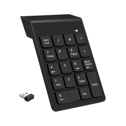 MakWorld Wireless Numeric Keypad 18 Keys Portable with 2.4 GHz Mini USB Receiver, Black-19