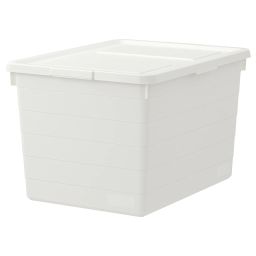 ikea sockerbit Box with lid, white, 38x51x30 cm-picture-5