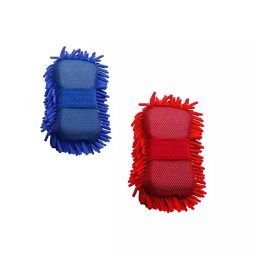 AllExtreme EXSBBR2 Red and Blue Cleaning Wash Sponge Brush for Cars, 2 pc-image-1