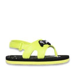 Pantaloons Junior Lime Green & Black Floater Sandals-image-1