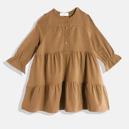 METRO KIDS COMPANY Girls Solid Bishop Sleeve A-Line Dress-picture-39