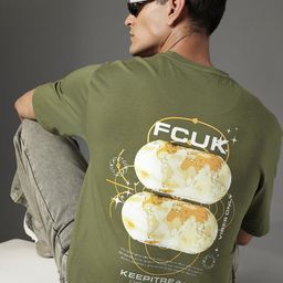 FCUK Graphic Printed Pure Cotton T-shirt-image-37