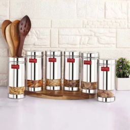 HAZEL Silver Stainless Steel Medium Container (0.5 L)2-32