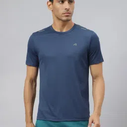 ALCIS Navy Drytech Anti-Static Slim Fit Round Neck Running T-Shirt-image-24