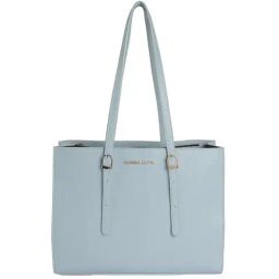 Rossa l'Vita Eowyn Carolina Blue Solid Medium Laptop Tote Handbag-28