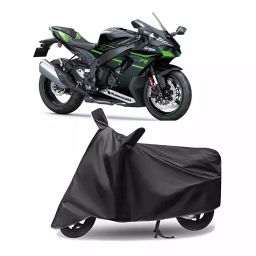 Auto Pearl Polyester Two Wheeler Cover for Kawasaki Ninja ZX 10R BS6 (Grey)-image-48