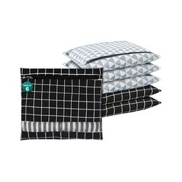 Aura Black & Grey 6 Pieces Printed Mesh Cotton Clothes Storage Organizer-49