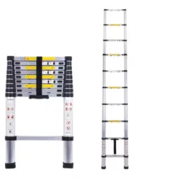 Corvids 8.5 Ft Portable and Compact Aluminium Telescopic Ladder with 9-Steps, CALT-026-19