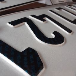moto utility Moto Utility® Single Car Number Plate Embossed Aluminum Plate, Light Reflective | Number Plate for Car | Not-HSRP, No Bar Code Serial Number Printed. image 5