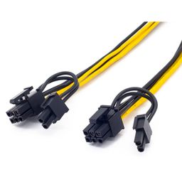 care case CARE CASE® 6 Pin To 8 Pin Dual (6+2) Pin PCIe Adapter Power Cables,6 Pin To Dual PCIe 8 Pin Graphics Card PCI Express Power Adapter GPU VGA Y-Splitter Extension Cords Mining Video Card Converter Cable image 3