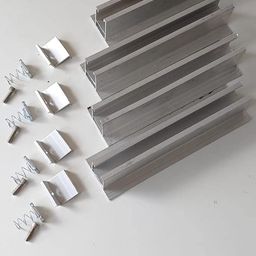Solar Panel Mounting Structure Set for Solar Panel Upto 550Wp (4 Channel, 4 End Clamps, 4 Spring Nut M8) image 4
