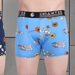 insanitee Men's Nylon Stretch Printed Trunk | Ultra-Soft, Breathable Innerwear for Men | Stylish & Supportive Fit image 5