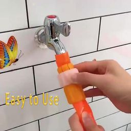 POPLEY Faucet Pipe Tight Connector Tight Connector Universal Adapter Coupling Mesh Water Pipe Fitting Hose Connection Hard Pipe Universal Quick Nozzle Water Pipe Connector (Pack of 5) image 4