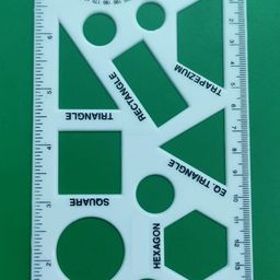 first click Shapes Stencil for Drawing Shapes Stencils for Kids Geometry Set Inbuilt Scale Ruler 1 pcs image 5