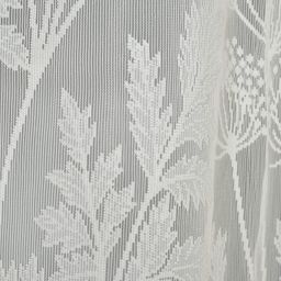 DECOMIZER Floral Tissue Net Grommet Curtains White || Net Curtains For Living Room Balcony || Sheer Net Curtain For Door 7 Feet Set Of 2 Piece - Jhaad White image 3
