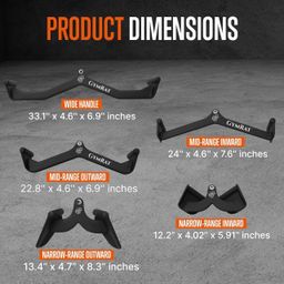 GYMRAT™ LAT Pulldown Attachments, Thickened Ergonomic Back Tricep Training Handle, LAT Pull Down Bar for Press Down Exercises, Cable Attachments for Gym and Home (Set of 5 Handles + 5 Pieces Snaphook) image 2
