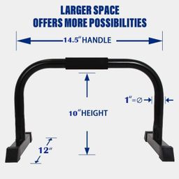 IBS Push Up Stands Parallettes Dip Bars with Non-Slip Foam Handle & Rubber Feet Workout for Handstand Muscle Ups Push Ups Home & Gym Training image 2
