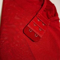 Women's Mesh Thong Net Hook Panty with Side Buckle Detail, Red (in, Alpha, XL, Regular, 1, Red) image 3