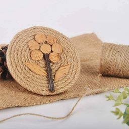 ecofynd 50 Meters Natural Jute Rope | Woven String Wrapping Cord to Use Around The House and Garden | Best Thread Material for Craft Projects, DIY Crafts(2mm) image 4