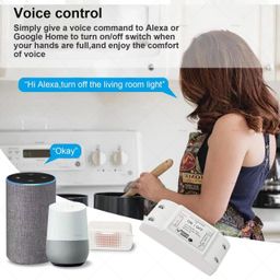 Bkiyougo 10A Wireless Smart Switch, Wi-Fi Light Switch Compatible with Alexa & Google Home & SmartThings, FCC Certified, No Hub Required Support DIY Module(2 Pack) image 3