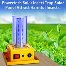 STIKLIGHT Jadhav Powertech Solar Insect Trap Solar Panel 5 Watt With 2 Meter Wire Panel Stand Led Light - 3 Watt Inbuilt Lithium Battery 7.4V Ah Size - Portable image 3