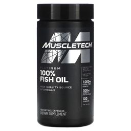Muscletech Essential Series Platinum 100% Omega Fish Oil| softgels 100 Count |Omega-3 | 300mg EPA & DHA | No Aftertaste | Sports Nutrition | Capsules For Men & Women | image 2