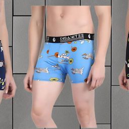 insanitee Men's Nylon Stretch Printed Trunk | Ultra-Soft, Breathable Innerwear for Men | Stylish & Supportive Fit image 4