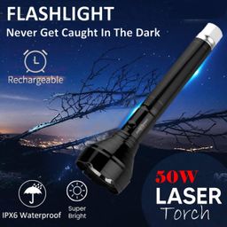 EOS- BUILDING TRUST Dual Mode Full Led Emergency Rechargeable Long Range Torch Up to 1 Km with Backlight Torch Emergency Light image 4