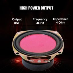 TOYOTONE 3" Mini Full Frequency Audio Speaker, 4 ohm 10W High Sensitivity Loudspeaker, Full Range Audio Speaker Stereo Sub Woofer,Home Stereo Speaker for Multimedia Sound Box DIY (Pack of 2)(Red) image 2