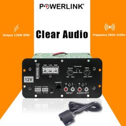 Powerlink 12V, 120W RMS Pure Bass Car Mono Amplifier For Basstube, SubWoofer Enclosure And Subwoofer Kit, Monoblock, Class AB, MOSFET Power Amplifier With Line Control Volume Adjuster image 4