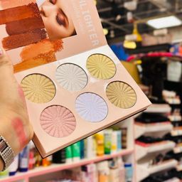 NYLI Professional The All-in-One 4 Pages Foldable Makeup Palette Book: 6 Highlighters, 6 Blushers, 28 Eyeshadows, Concealer and Eyebrow Powder – Multicolor Palette (200g) image 4