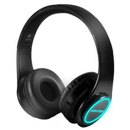 Adcom Luminosa - Wireless Bluetooth Over-Ear Stereo Headphone with RGB LED Lights, 15 Hours Battery Life, Passive Noise Cancellation, Built in Mic, and Equalizer Function (Black) image 1