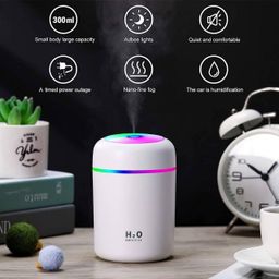 DONDA ABS Plastic Cool Mist Humidifier Aroma Diffuser 300 Ml Capacity (Pack Of 1) (Colorful H2O) image 2